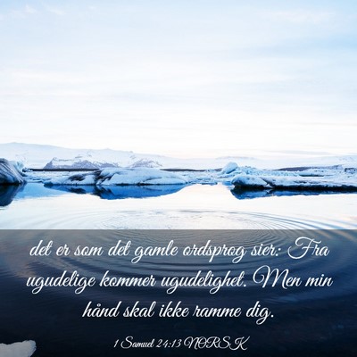Picture 03 - 1 Samuel 24:13 NORSK - det er som det gamle ordsprog sier: Fra ugudelige - Bible Verse Picture
