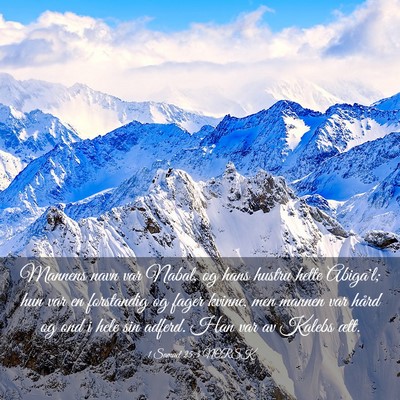 Picture 03 - 1 Samuel 25:3 NORSK - Mannens navn var Nabal, og hans hustru hette - Bible Verse Picture