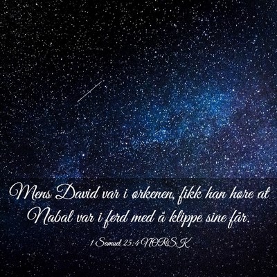 Picture 03 - 1 Samuel 25:4 NORSK - Mens David var i ørkenen, fikk han høre at - Bible Verse Picture