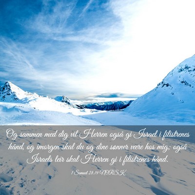 Picture 03 - 1 Samuel 28:19 NORSK - Og sammen med dig vil Herren også gi Israel i - Bible Verse Picture