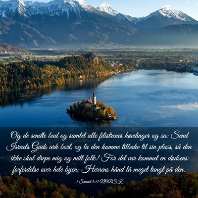 Picture 03 - 1 Samuel 5:11 NORSK - Og de sendte bud og samlet alle filistrenes - Bible Verse Picture