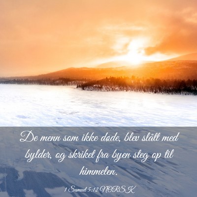 Picture 03 - 1 Samuel 5:12 NORSK - De menn som ikke døde, blev slått med bylder, - Bible Verse Picture