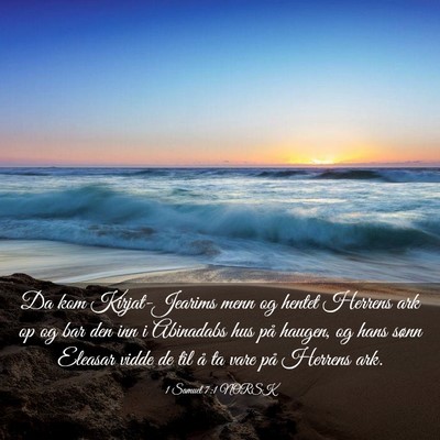 Picture 03 - 1 Samuel 7:1 NORSK - Da kom Kirjat-Jearims menn og hentet Herrens ark - Bible Verse Picture