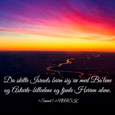 Picture 03 - 1 Samuel 7:4 NORSK - Da skilte Israels barn sig av med Ba'lene og - Bible Verse Picture