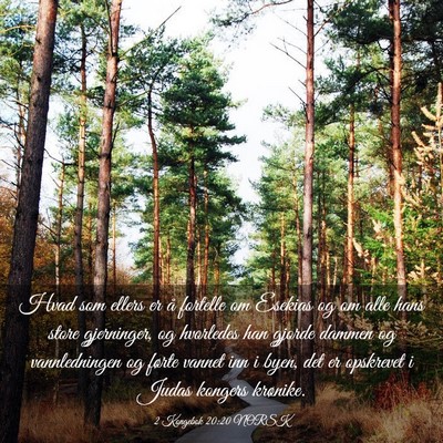 Picture 03 - 2 Kongebok 20:20 NORSK - Hvad som ellers er å fortelle om Esekias og om - Bible Verse Picture