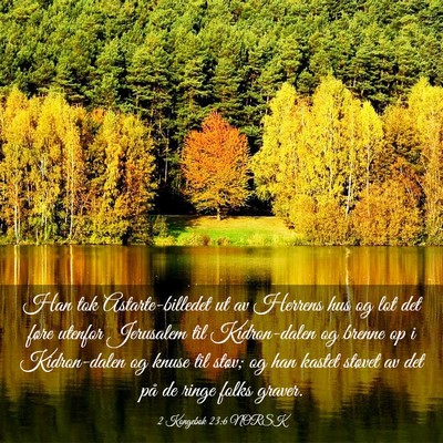 Picture 03 - 2 Kongebok 23:6 NORSK - Han tok Astarte-billedet ut av Herrens hus og lot - Bible Verse Picture