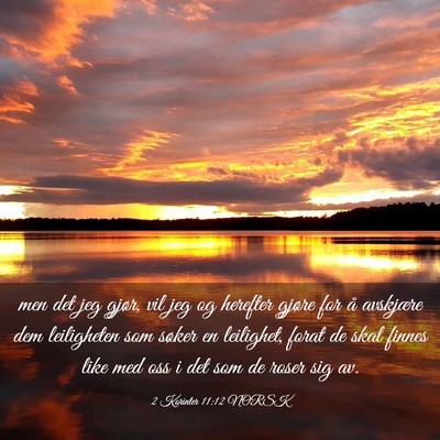 Picture 03 - 2 Korinter 11:12 NORSK - men det jeg gjør, vil jeg og herefter gjøre for - Bible Verse Picture