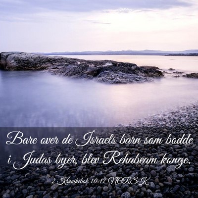 Picture 03 - 2 Krønikebok 10:17 NORSK - Bare over de Israels barn som bodde i Judas byer, - Bible Verse Picture