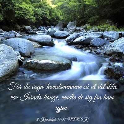 Picture 03 - 2 Krønikebok 18:32 NORSK - For da vogn-høvedsmennene så at det ikke var - Bible Verse Picture