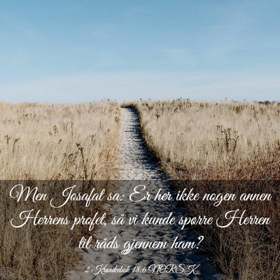 Picture 03 - 2 Krønikebok 18:6 NORSK - Men Josafat sa: Er her ikke nogen annen Herrens - Bible Verse Picture