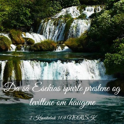 Picture 03 - 2 Krønikebok 31:9 NORSK - Da så Esekias spurte prestene og levittene om - Bible Verse Picture