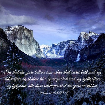 Picture 03 - 2 Mosebok 27:3 NORSK - Så skal du gjøre bøttene som asken skal bæres - Bible Verse Picture