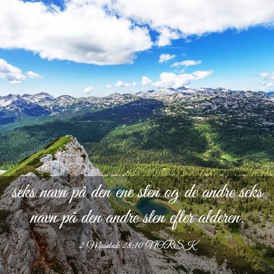 Picture 03 - 2 Mosebok 28:10 NORSK - seks navn på den ene sten og de andre seks navn - Bible Verse Picture