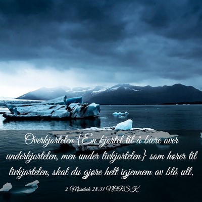 Picture 03 - 2 Mosebok 28:31 NORSK - Overkjortelen {En kjortel til å bære over - Bible Verse Picture