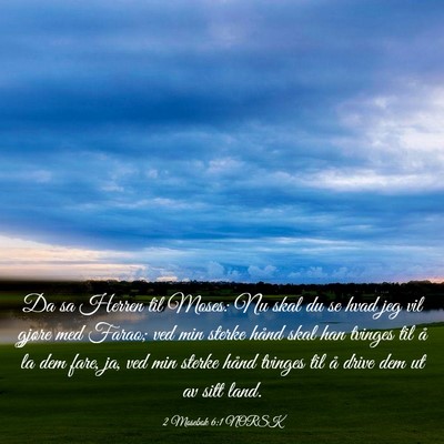 Picture 03 - 2 Mosebok 6:1 NORSK - Da sa Herren til Moses: Nu skal du se hvad jeg - Bible Verse Picture