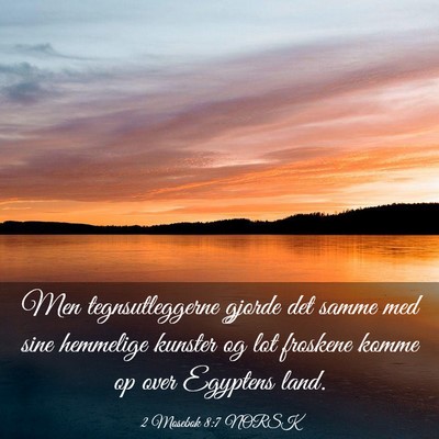 Picture 03 - 2 Mosebok 8:7 NORSK - Men tegnsutleggerne gjorde det samme med sine - Bible Verse Picture