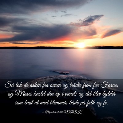 Picture 03 - 2 Mosebok 9:10 NORSK - Så tok de asken fra ovnen og trådte frem for - Bible Verse Picture