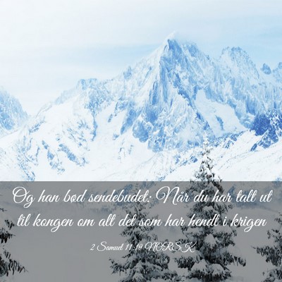 Picture 03 - 2 Samuel 11:19 NORSK - Og han bød sendebudet: Når du har talt ut til - Bible Verse Picture