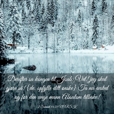 Picture 03 - 2 Samuel 14:21 NORSK - Derefter sa kongen til Joab: Vel! jeg skal gjøre - Bible Verse Picture