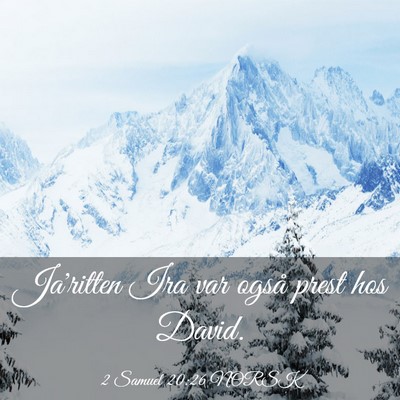 Picture 03 - 2 Samuel 20:26 NORSK - Ja'ritten Ira var også prest hos - Bible Verse Picture