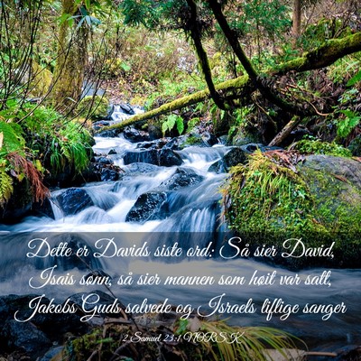 Picture 03 - 2 Samuel 23:1 NORSK - Dette er Davids siste ord: Så sier David, Isais - Bible Verse Picture