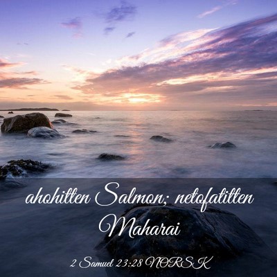Picture 03 - 2 Samuel 23:28 NORSK - ahohitten Salmon; netofatitten - Bible Verse Picture