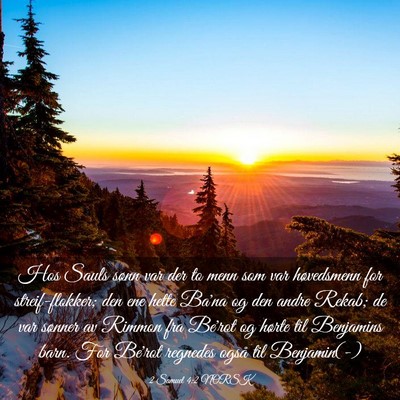 Picture 03 - 2 Samuel 4:2 NORSK - Hos Sauls sønn var der to menn som var - Bible Verse Picture