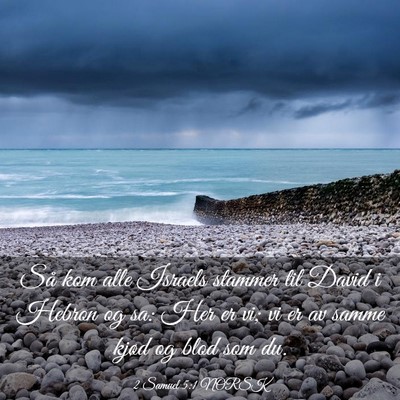 Picture 03 - 2 Samuel 5:1 NORSK - Så kom alle Israels stammer til David i Hebron - Bible Verse Picture