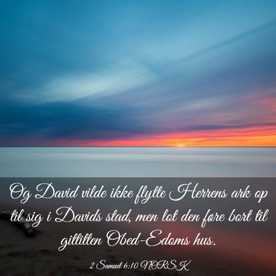 Picture 03 - 2 Samuel 6:10 NORSK - Og David vilde ikke flytte Herrens ark op til sig - Bible Verse Picture