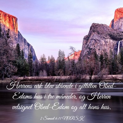 Picture 03 - 2 Samuel 6:11 NORSK - Herrens ark blev stående i gittitten Obed-Edoms - Bible Verse Picture