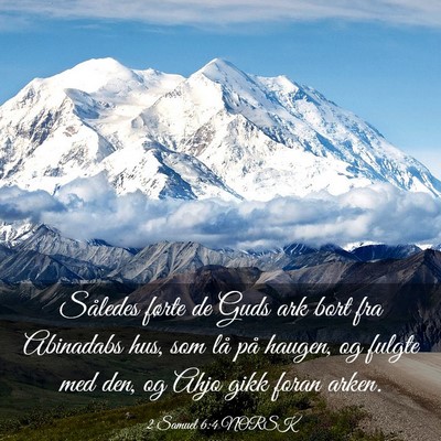 Picture 03 - 2 Samuel 6:4 NORSK - Således førte de Guds ark bort fra Abinadabs - Bible Verse Picture
