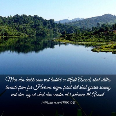 Picture 03 - 3 Mosebok 16:10 NORSK - Men den bukk som ved loddet er tilfalt Asasel, - Bible Verse Picture