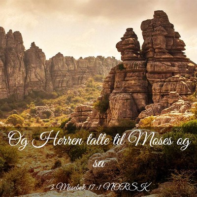 Picture 03 - 3 Mosebok 17:1 NORSK - Og Herren talte til Moses og - Bible Verse Picture