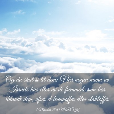 Picture 03 - 3 Mosebok 17:8 NORSK - Og du skal si til dem: Når nogen mann av Israels - Bible Verse Picture