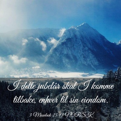 Picture 03 - 3 Mosebok 25:13 NORSK - I dette jubelår skal I komme tilbake, enhver til - Bible Verse Picture