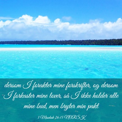 Picture 03 - 3 Mosebok 26:15 NORSK - dersom I forakter mine forskrifter, og dersom I - Bible Verse Picture