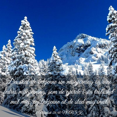 Picture 03 - 3 Mosebok 26:40 NORSK - Da skal de bekjenne sin misgjerning og sine - Bible Verse Picture