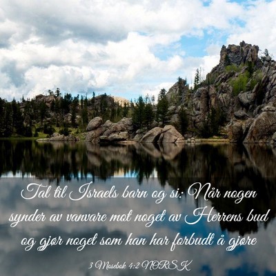 Picture 03 - 3 Mosebok 4:2 NORSK - Tal til Israels barn og si: Når nogen synder av - Bible Verse Picture