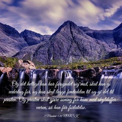 Picture 03 - 3 Mosebok 5:16 NORSK - Og det hellige han har forsyndet sig mot, skal - Bible Verse Picture