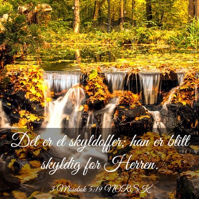 Picture 03 - 3 Mosebok 5:19 NORSK - Det er et skyldoffer; han er blitt skyldig for - Bible Verse Picture