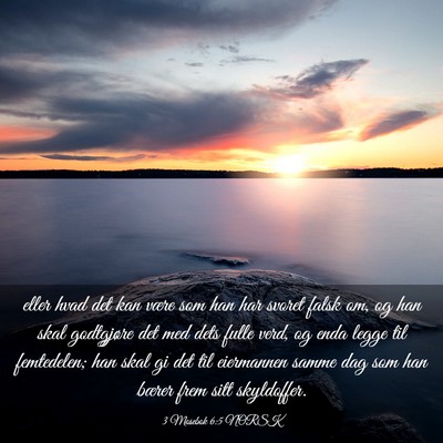 Picture 03 - 3 Mosebok 6:5 NORSK - eller hvad det kan være som han har svoret falsk - Bible Verse Picture