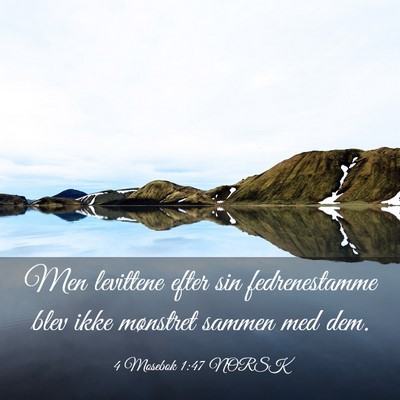 Picture 03 - 4 Mosebok 1:47 NORSK - Men levittene efter sin fedrenestamme blev ikke - Bible Verse Picture