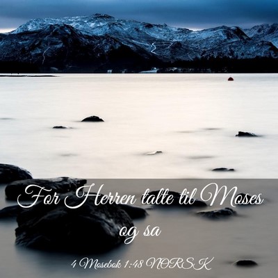 Picture 03 - 4 Mosebok 1:48 NORSK - For Herren talte til Moses og - Bible Verse Picture