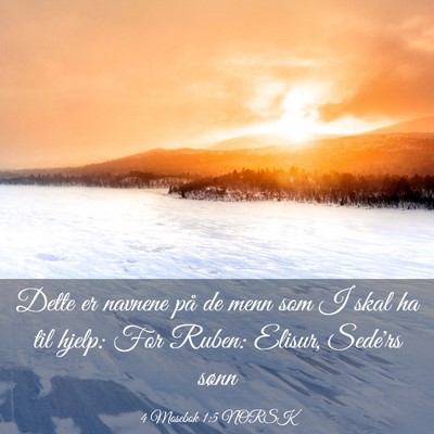 Picture 03 - 4 Mosebok 1:5 NORSK - Dette er navnene på de menn som I skal ha til - Bible Verse Picture