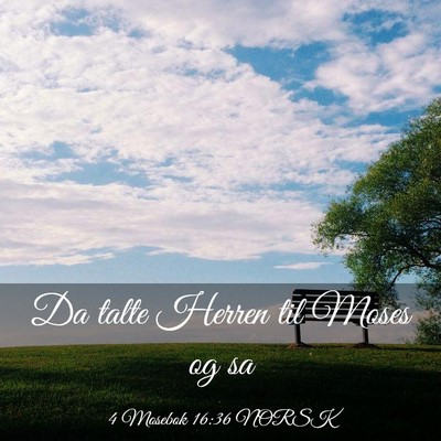 Picture 03 - 4 Mosebok 16:36 NORSK - Da talte Herren til Moses og - Bible Verse Picture
