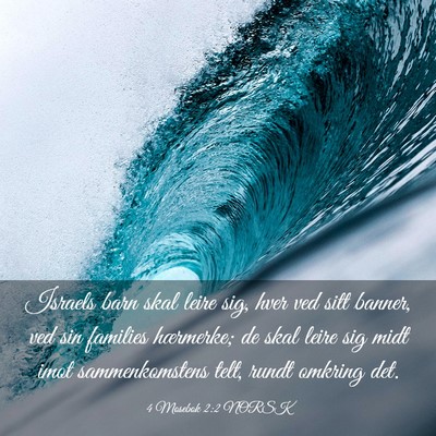 Picture 03 - 4 Mosebok 2:2 NORSK - Israels barn skal leire sig, hver ved sitt - Bible Verse Picture