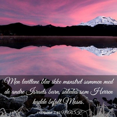 Picture 03 - 4 Mosebok 2:33 NORSK - Men levittene blev ikke mønstret sammen med de - Bible Verse Picture