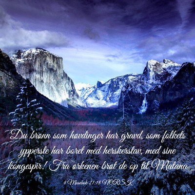 Picture 03 - 4 Mosebok 21:18 NORSK - Du brønn som høvdinger har gravd, som folkets - Bible Verse Picture