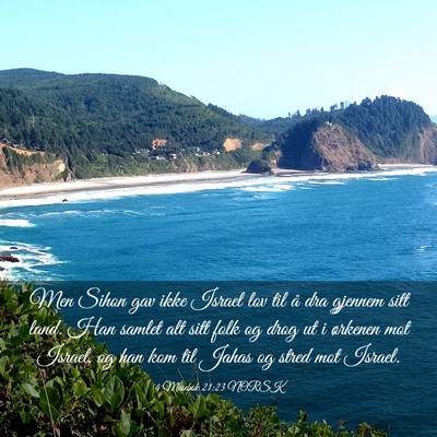 Picture 03 - 4 Mosebok 21:23 NORSK - Men Sihon gav ikke Israel lov til å dra gjennem - Bible Verse Picture