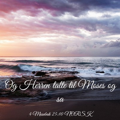 Picture 03 - 4 Mosebok 25:10 NORSK - Og Herren talte til Moses og - Bible Verse Picture